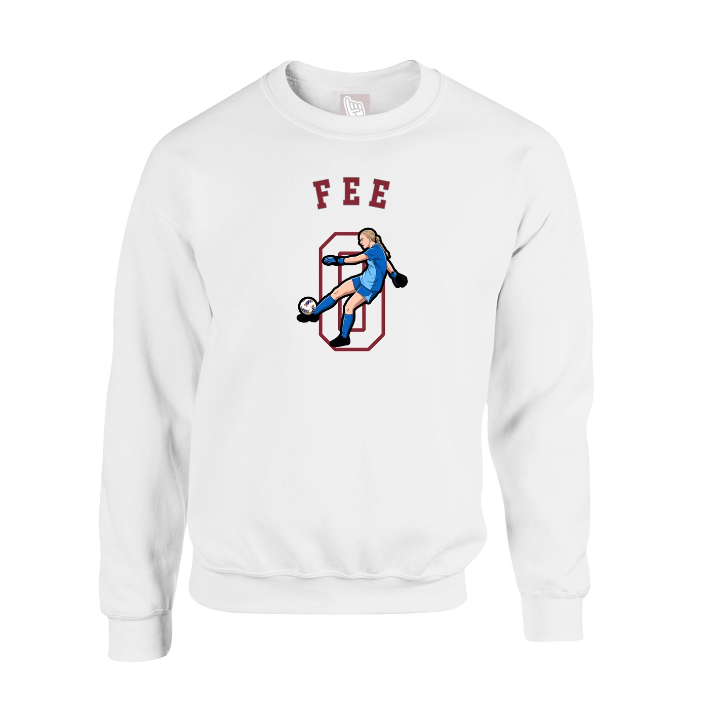 Fleece Crew — Shirsey Arch in White