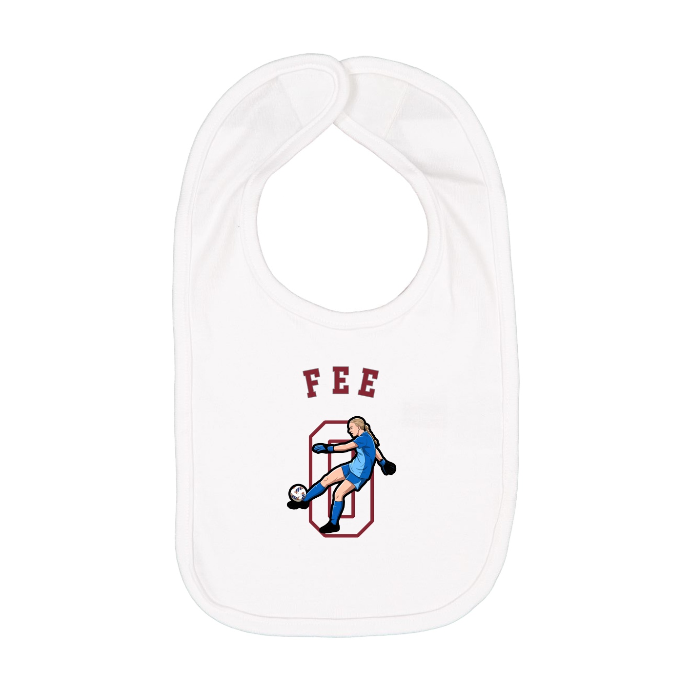 Infant Bib — Shirsey Arch in White