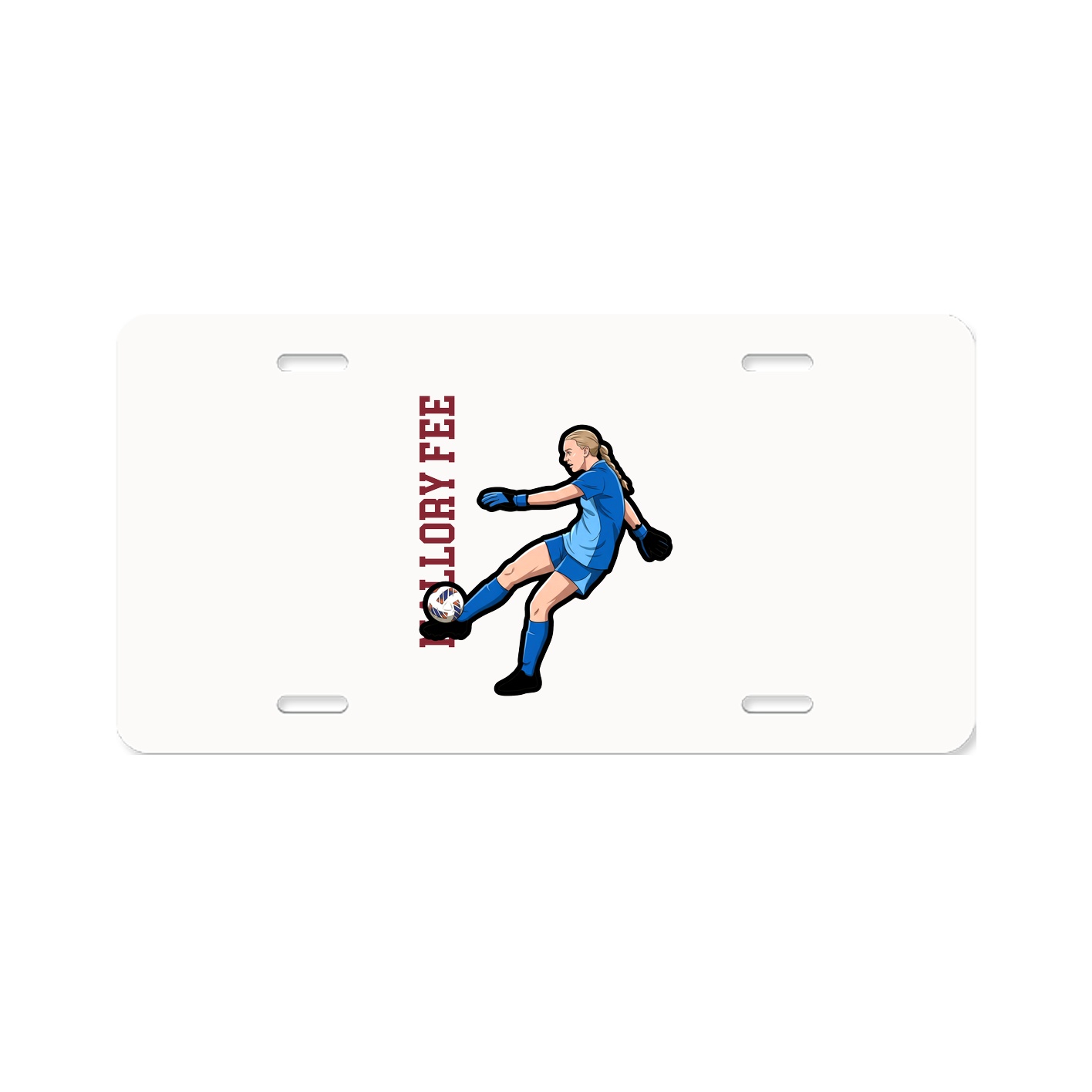 License Plate — Name Vertical in Classic