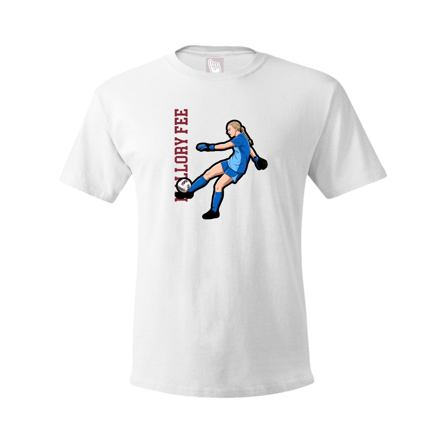 Tee — Name Vertical in White