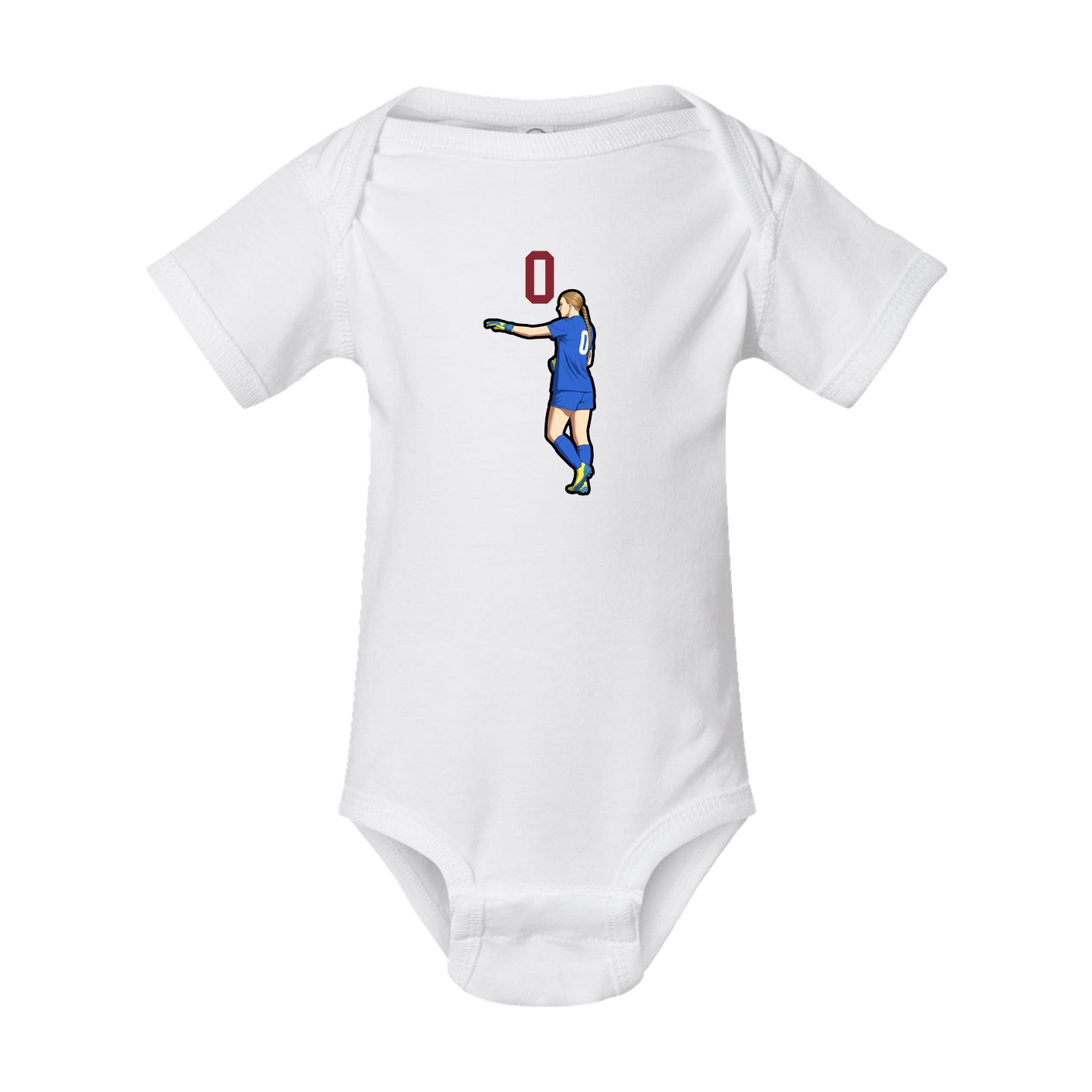 Baby Onesie — Number Top in White