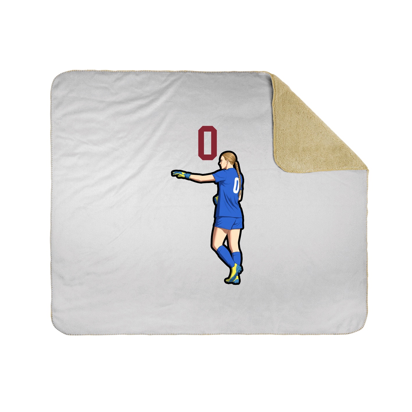 Throw Blanket — Number Top in White