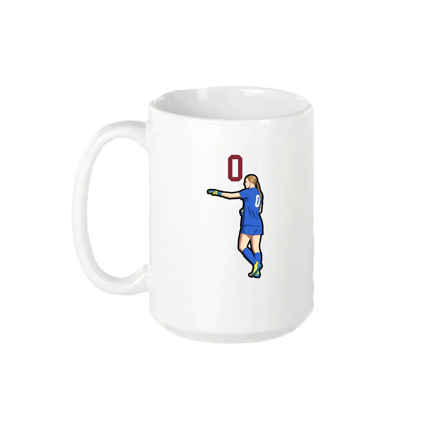 15oz Coffee Mug — Number Top in White