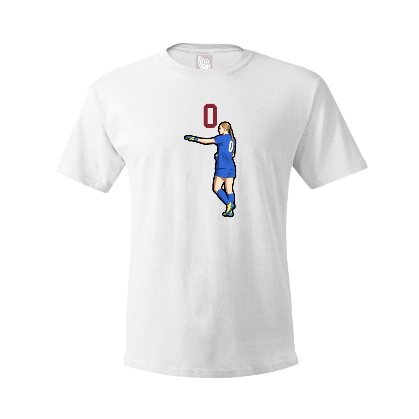 Youth Tee — Number Top in White