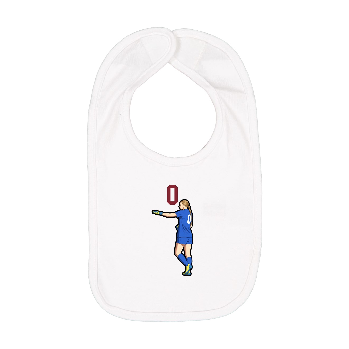 Infant Bib — Number Top in White