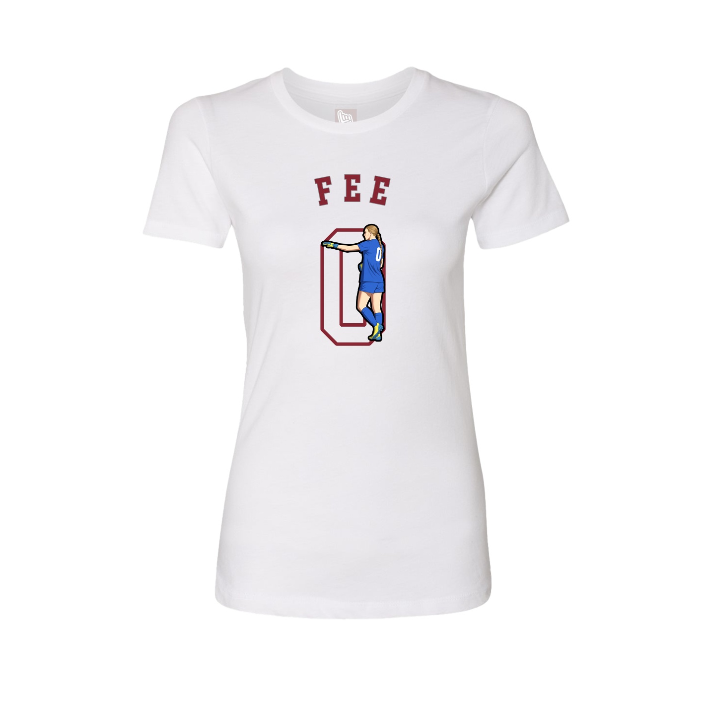 Fitted Women's Tee — Shirsey Arch in White