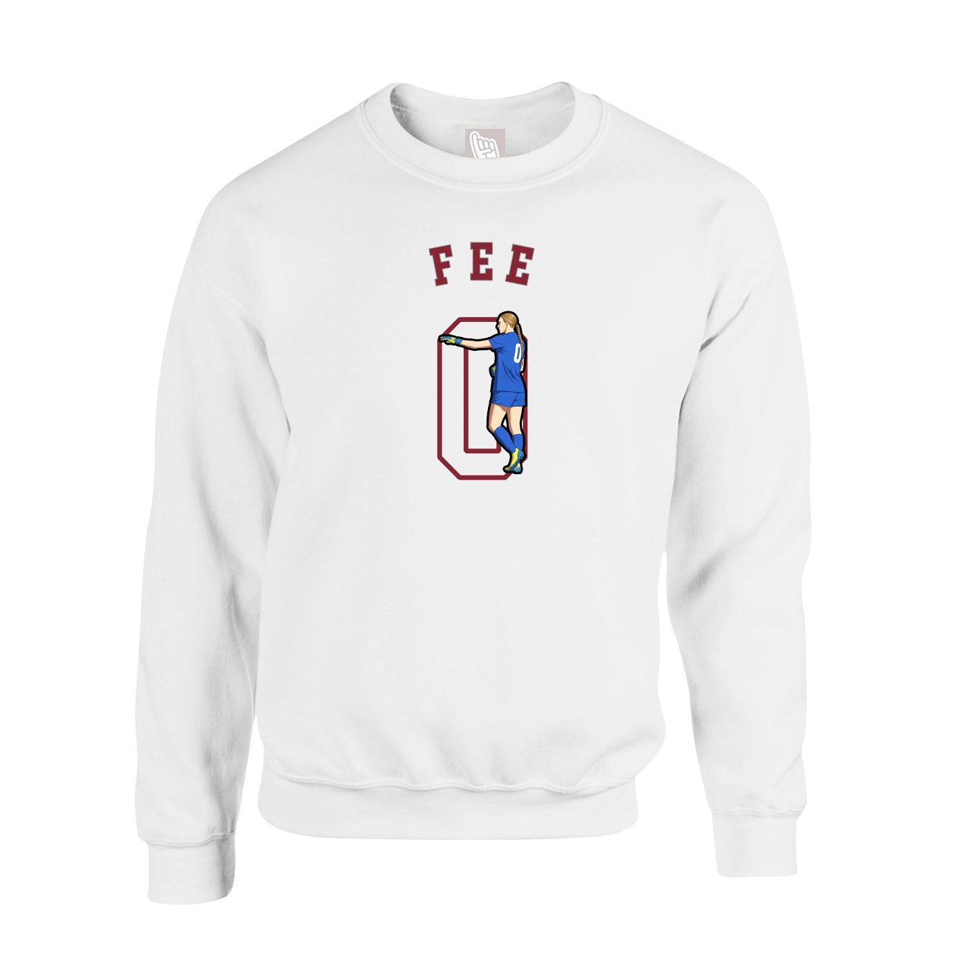 Fleece Crew — Shirsey Arch in White