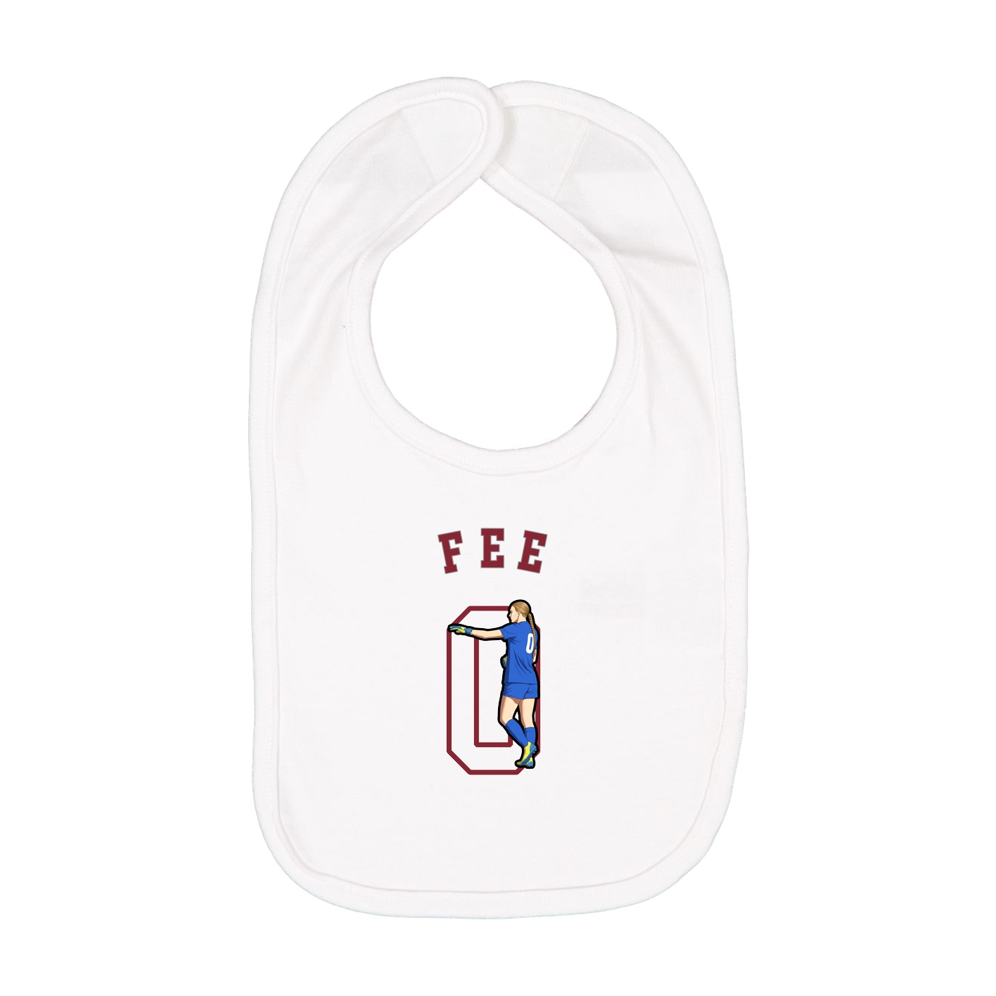 Infant Bib — Shirsey Arch in White