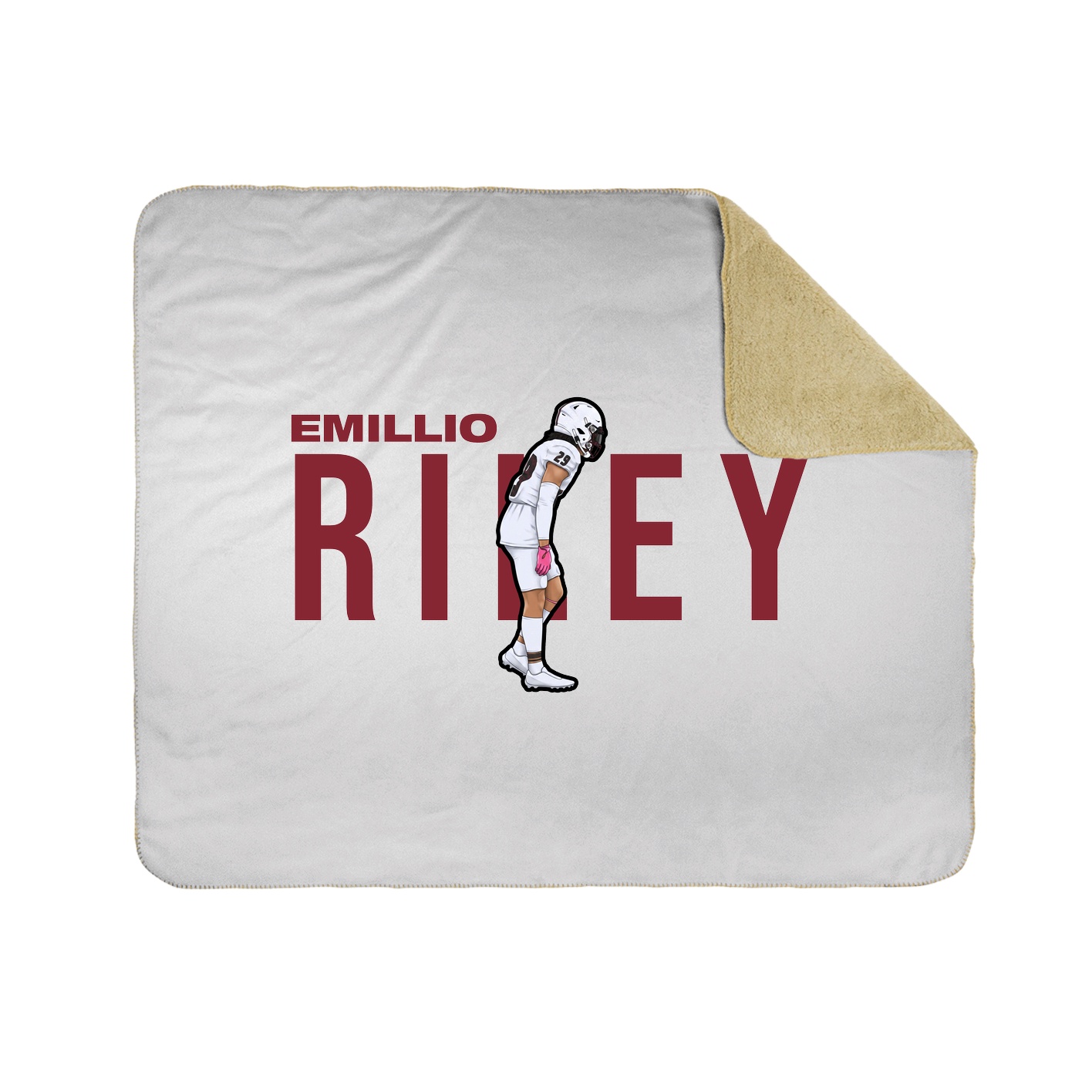 Throw Blanket — Player Name in White