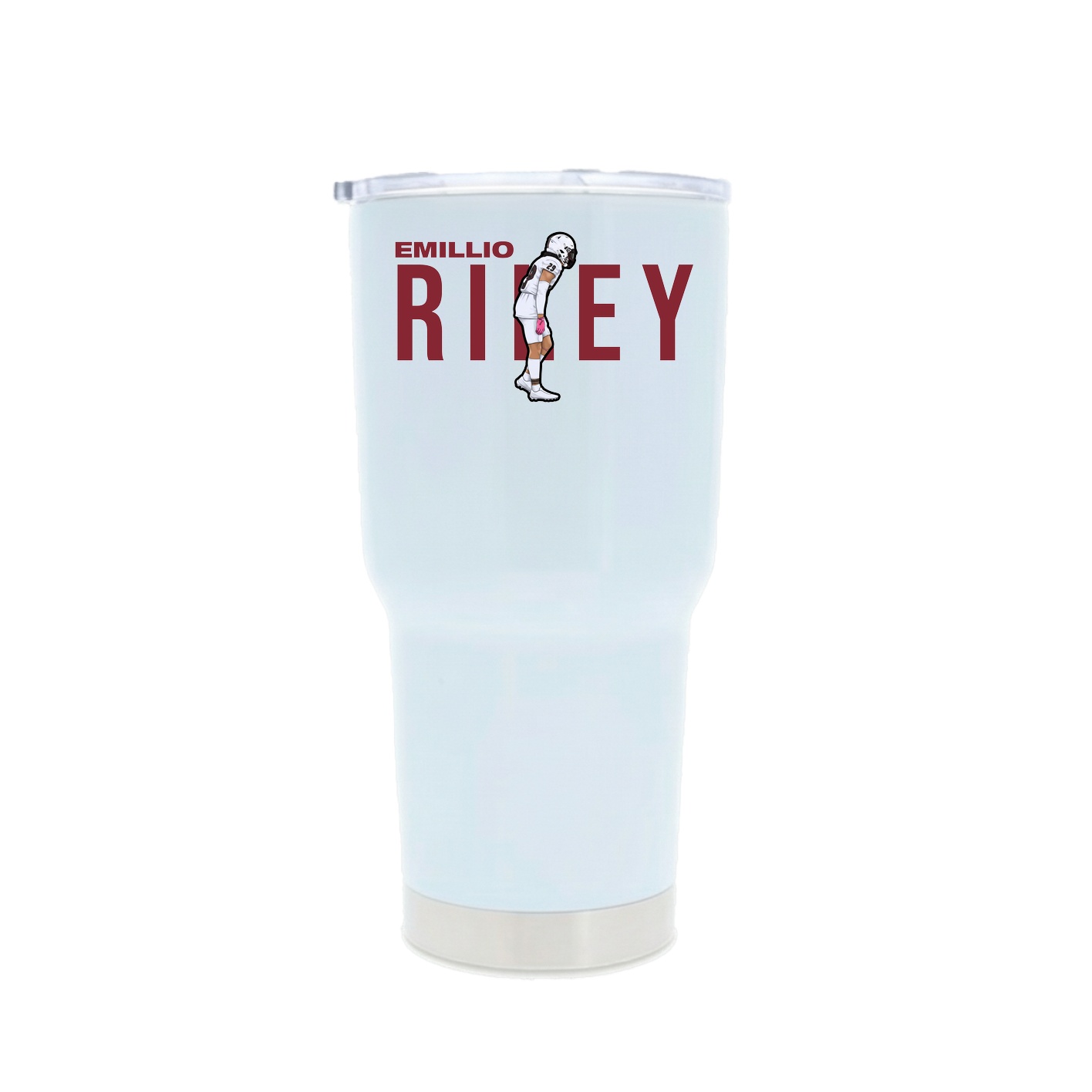 30oz Stainless Steel Tumbler — Player Name in White