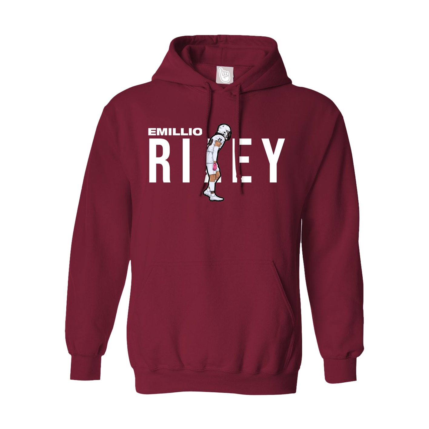 Hoodie — Player Name in Cardinal
