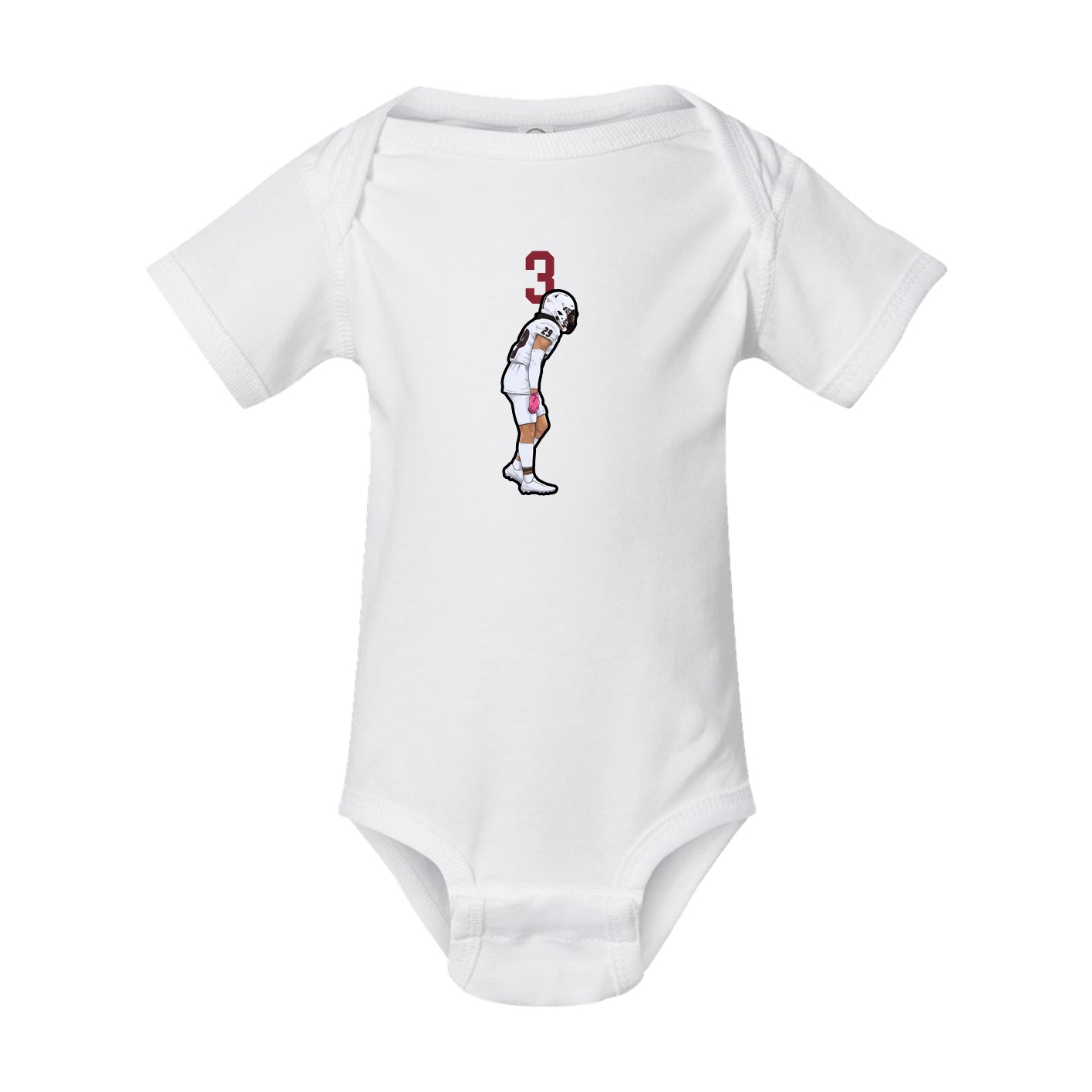 Baby Onesie — Number Top in White