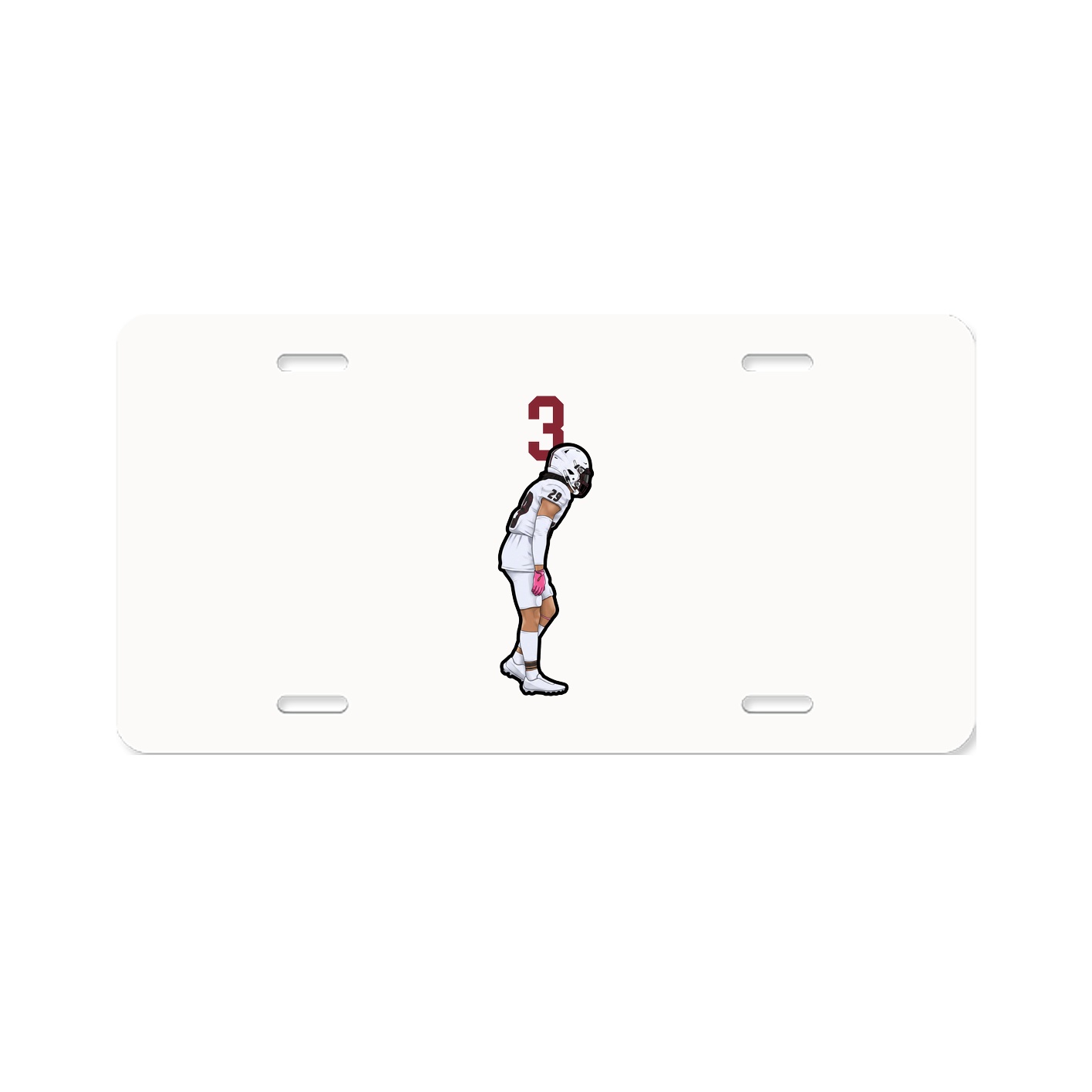 License Plate — Number Top in Classic