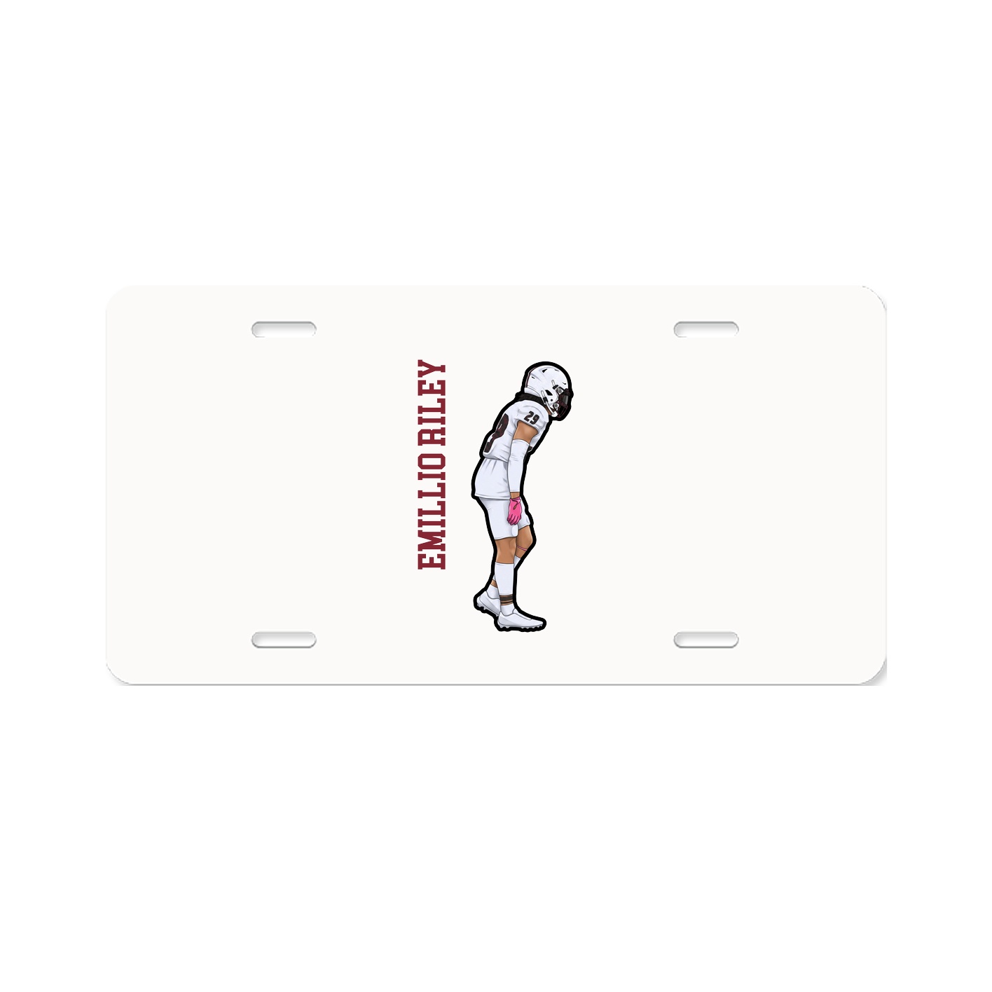 License Plate — Name Vertical in Classic