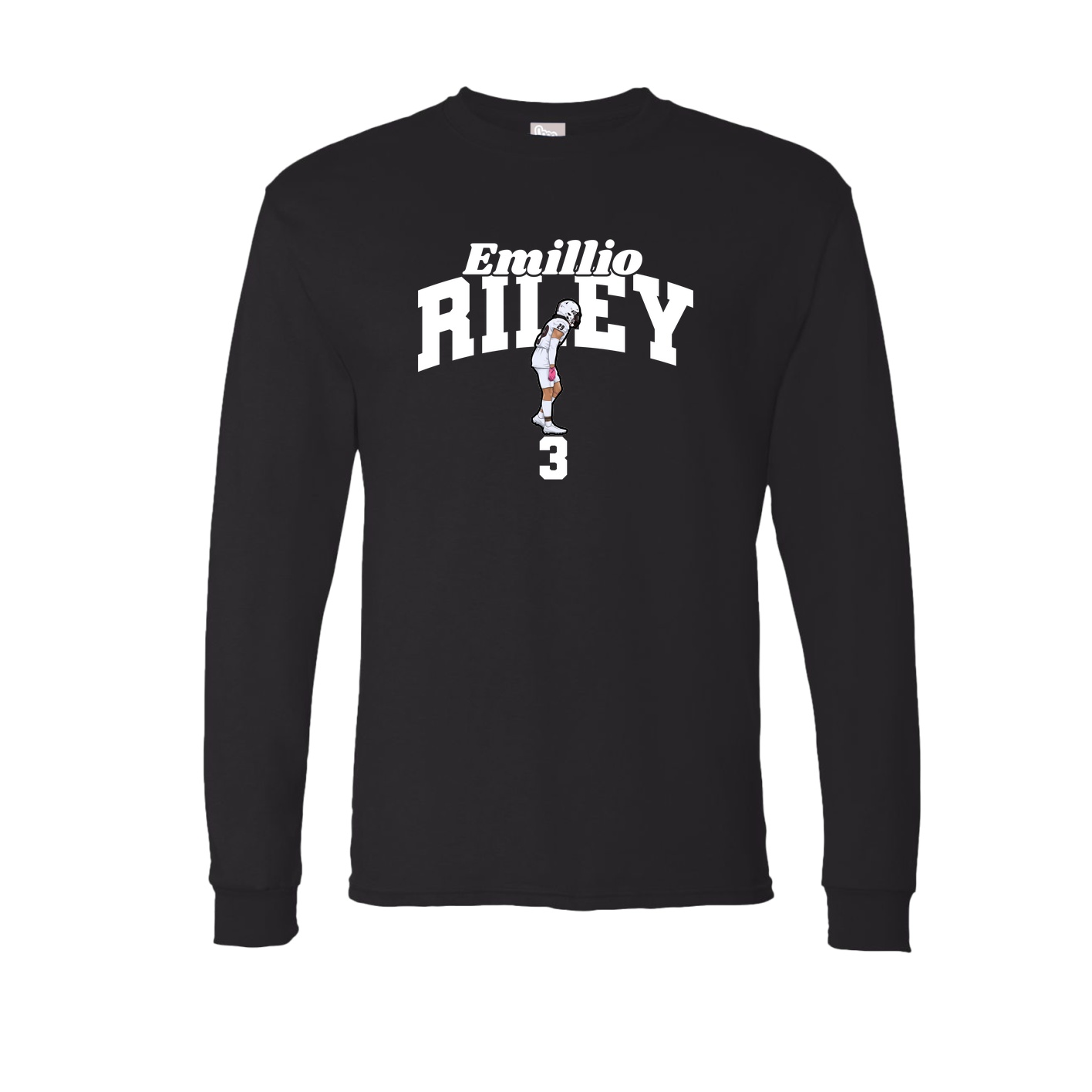 Long Sleeve Tee — Signature Arch in Black