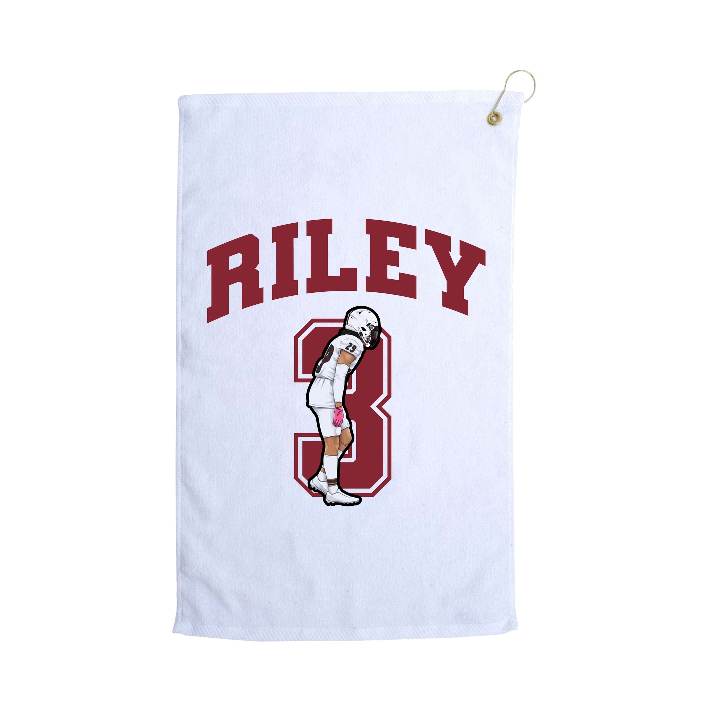 Golf Towel — Number in White