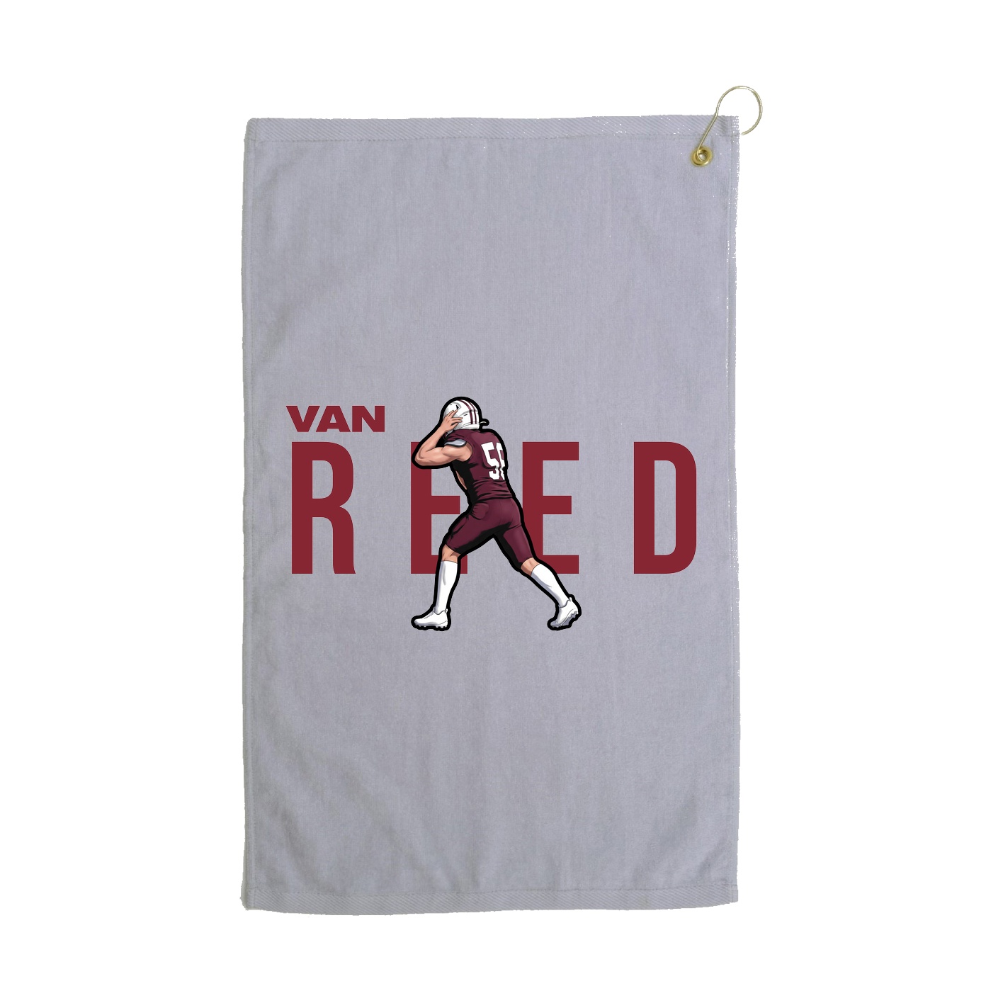 Golf Towel — Player Name in Grey