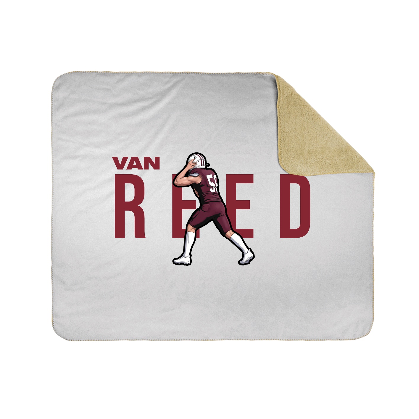 Throw Blanket — Player Name in White