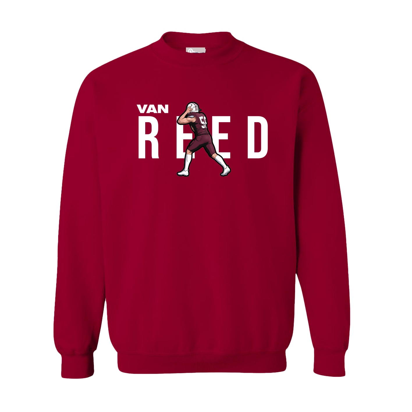 Fleece Crew — Player Name in Cardinal
