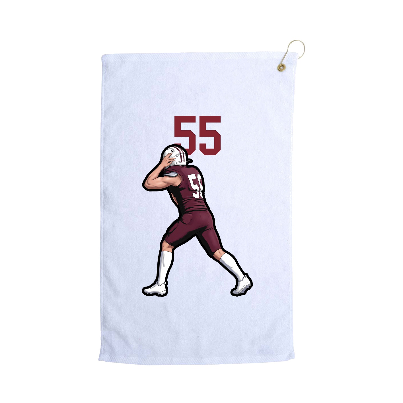 Golf Towel — Number Top in White