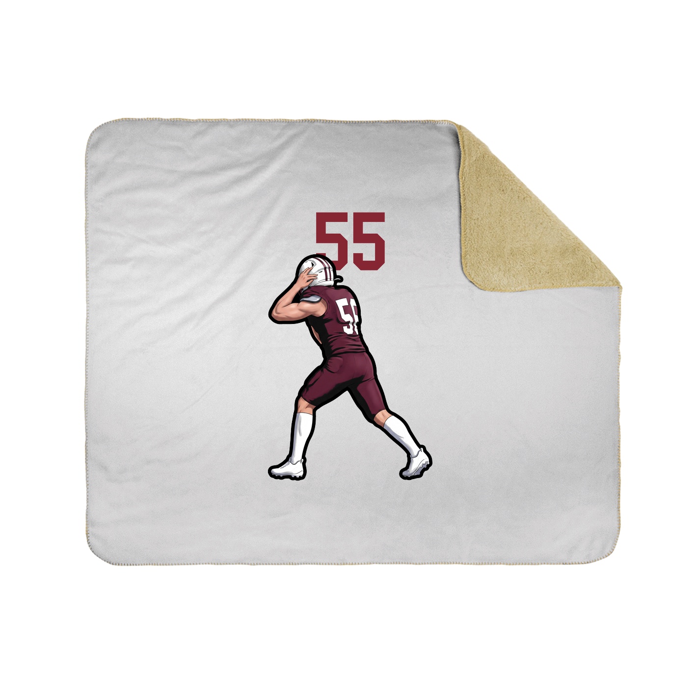 Throw Blanket — Number Top in White