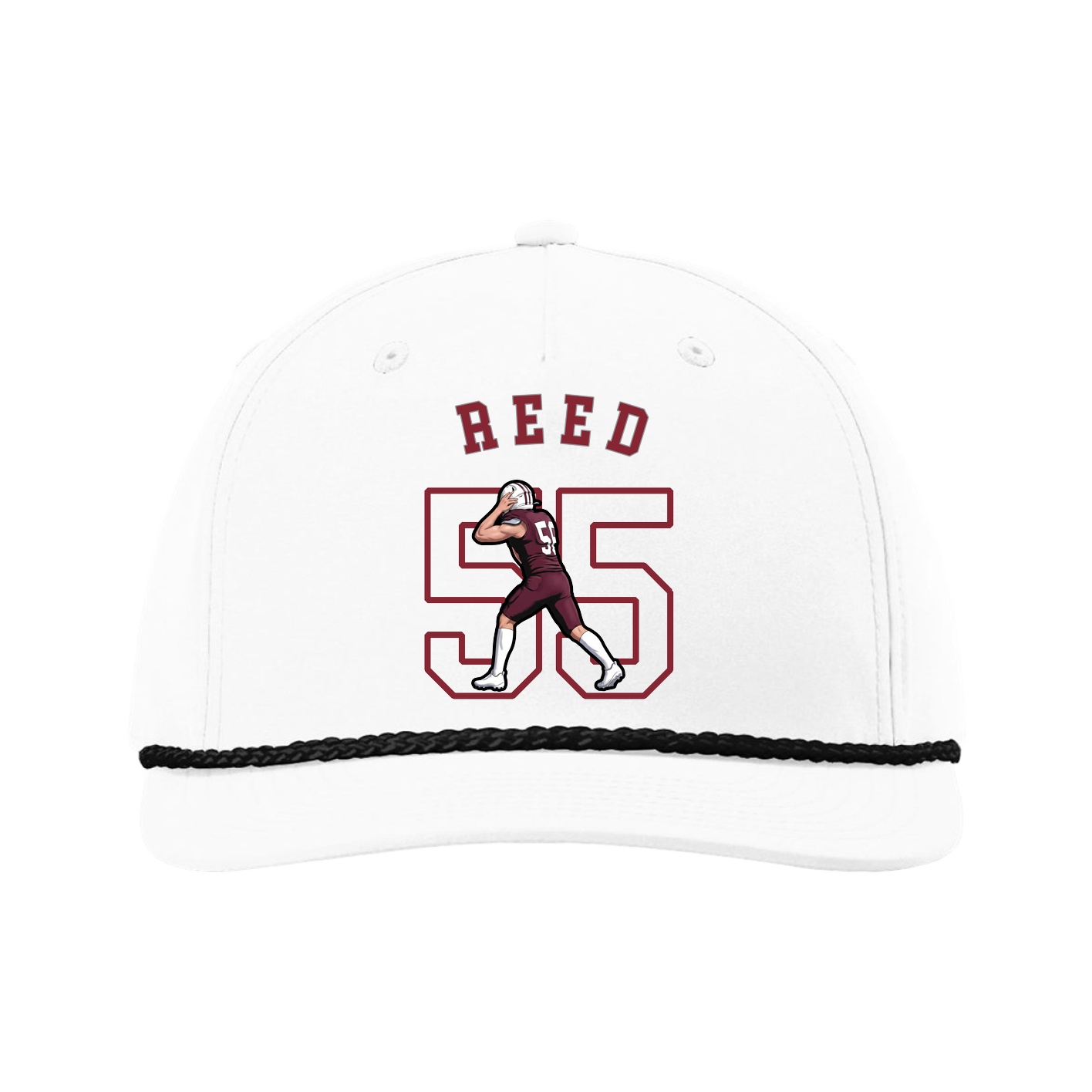 Five-Panel Classic Rope Cap — Shirsey Arch in White