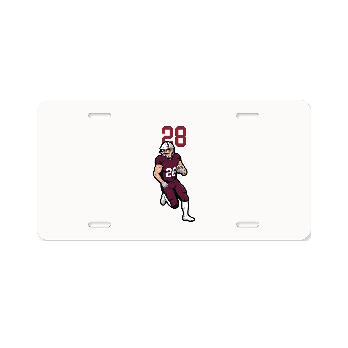 License Plate — Number Top in Classic