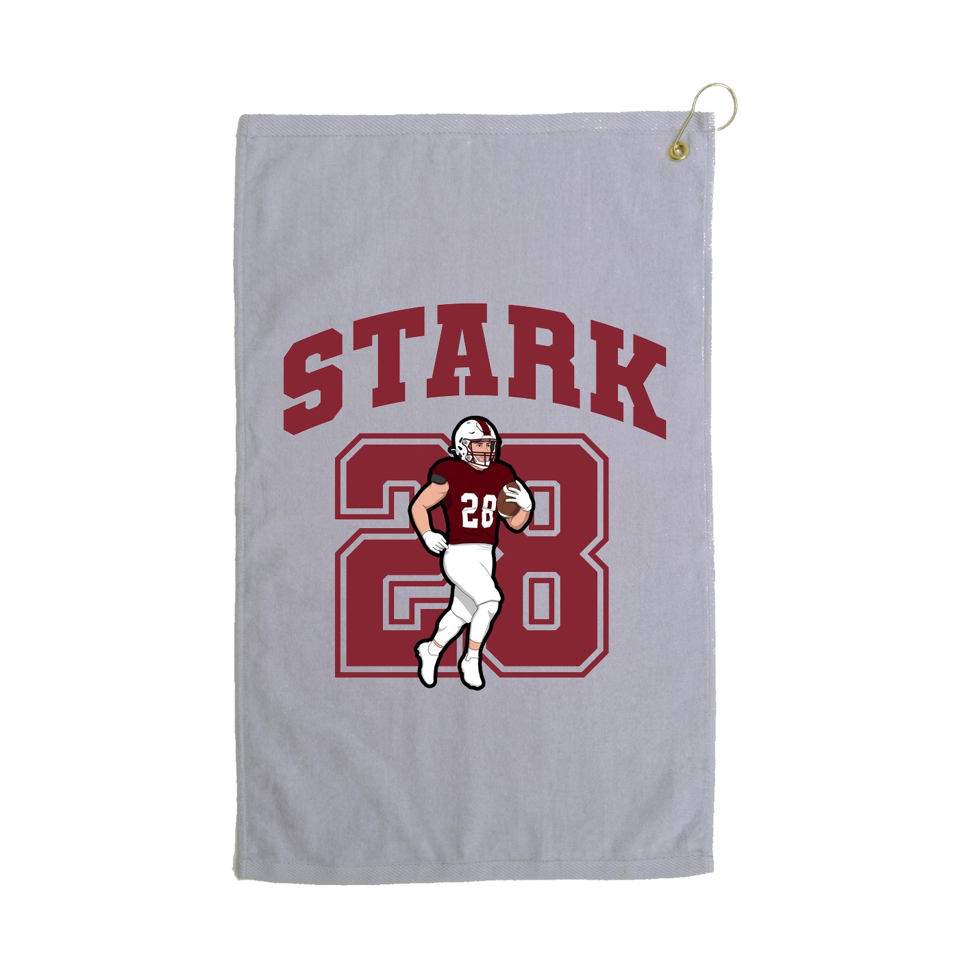 Golf Towel — Number in Grey