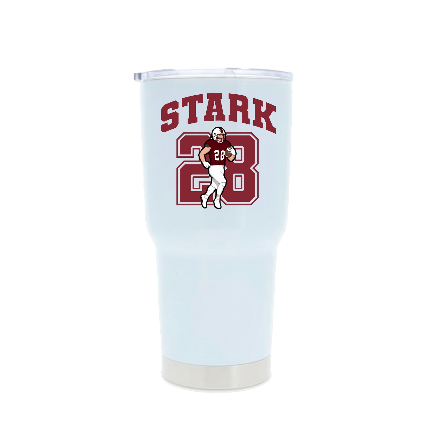 30oz Stainless Steel Tumbler — Number in White