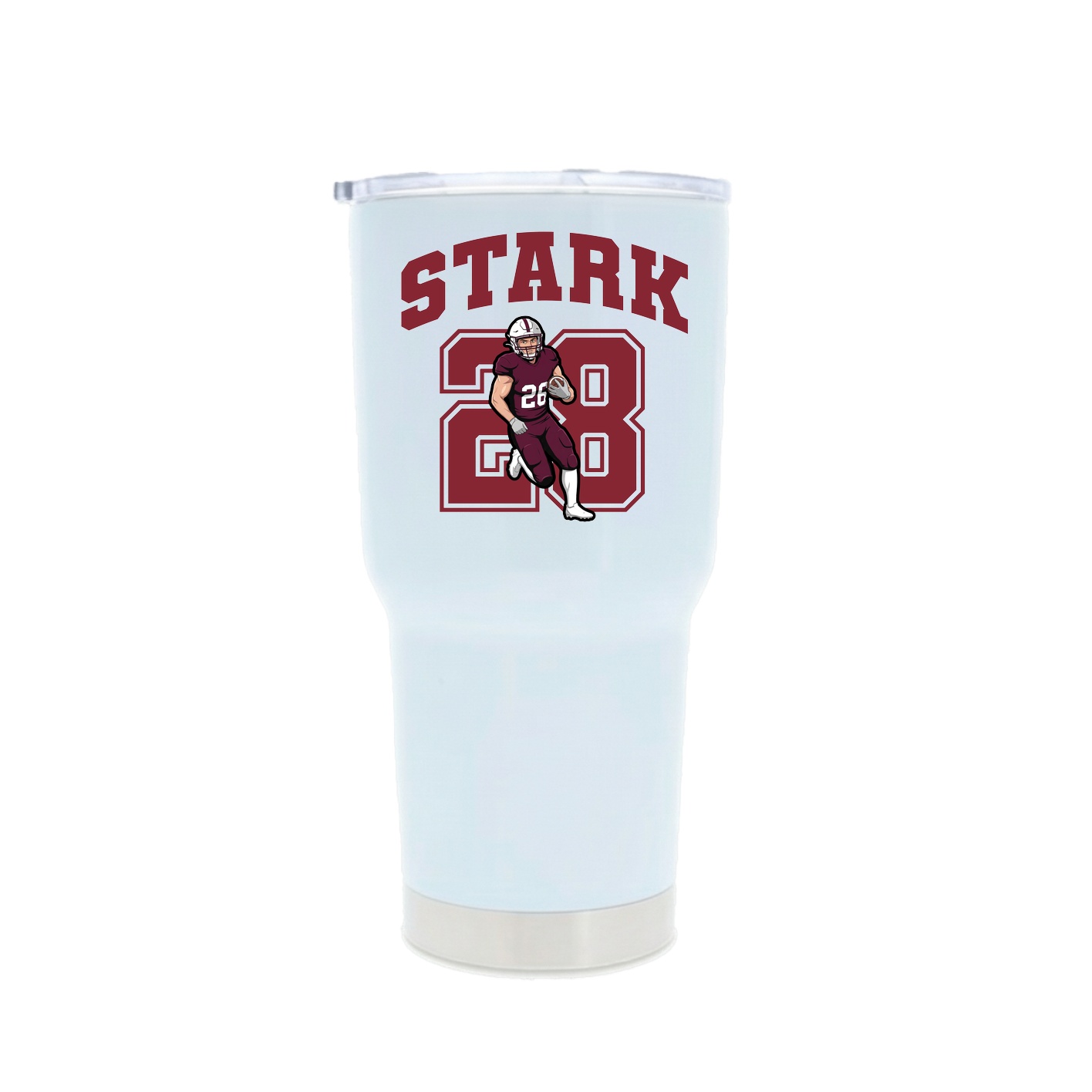 30oz Stainless Steel Tumbler — Number in White