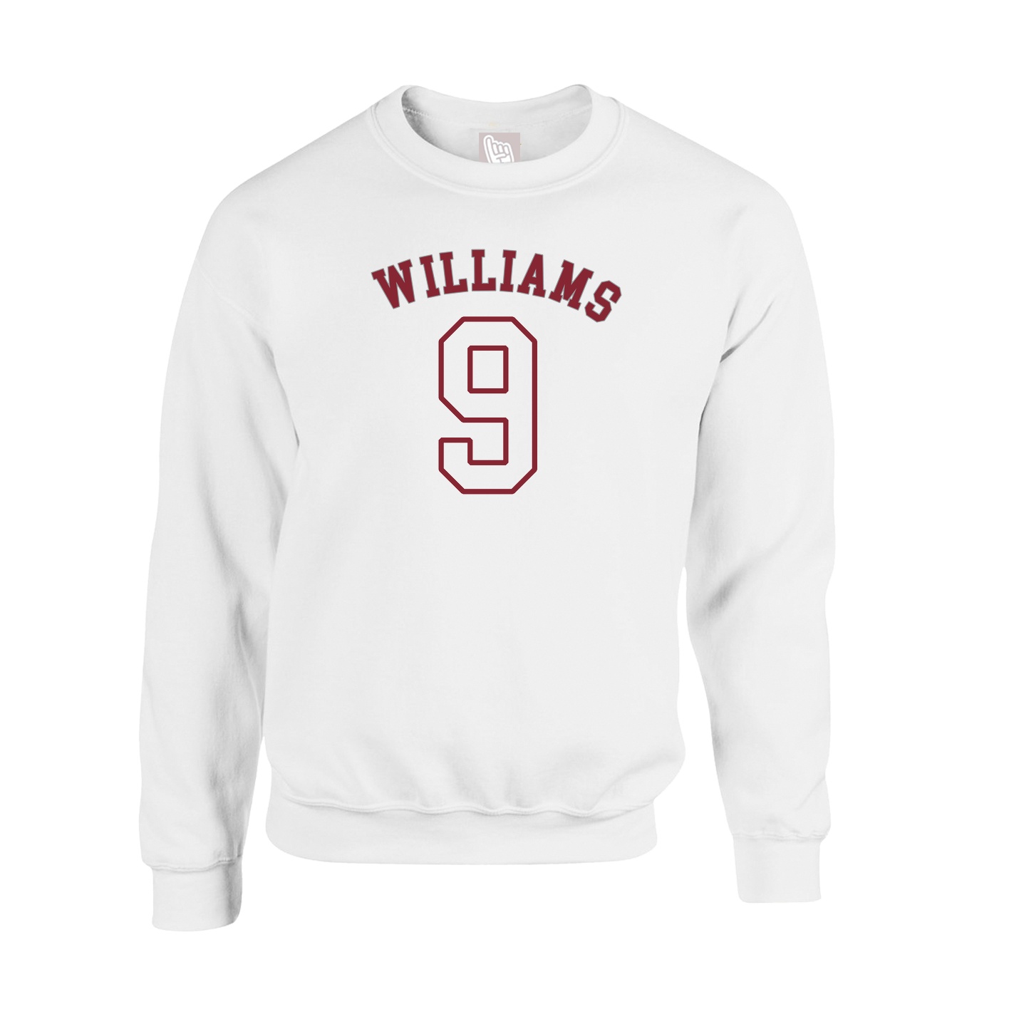 Fleece Crew — Shirsey Arch in White