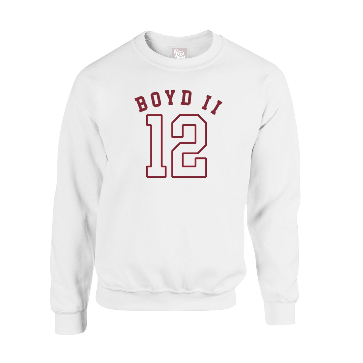 Fleece Crew — Shirsey Arch in White