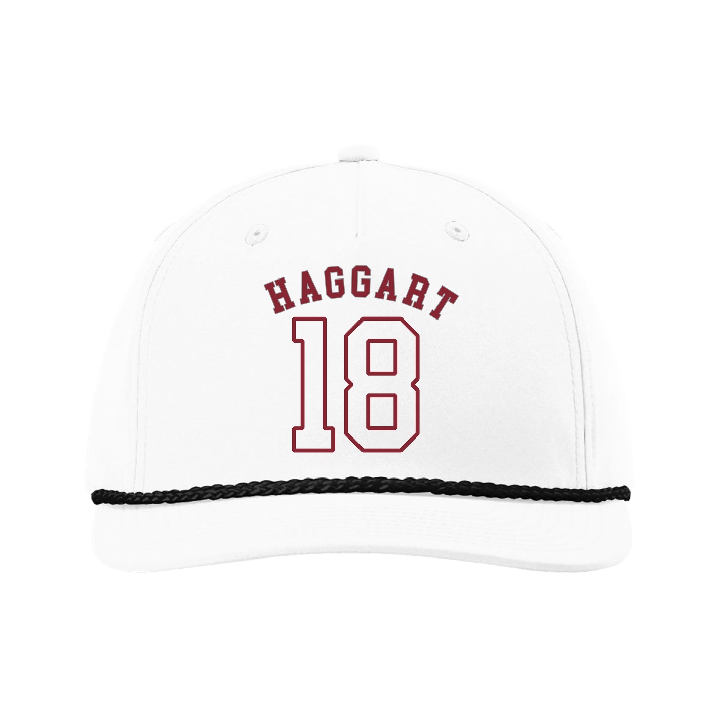 Five-Panel Classic Rope Cap — Shirsey Arch in White