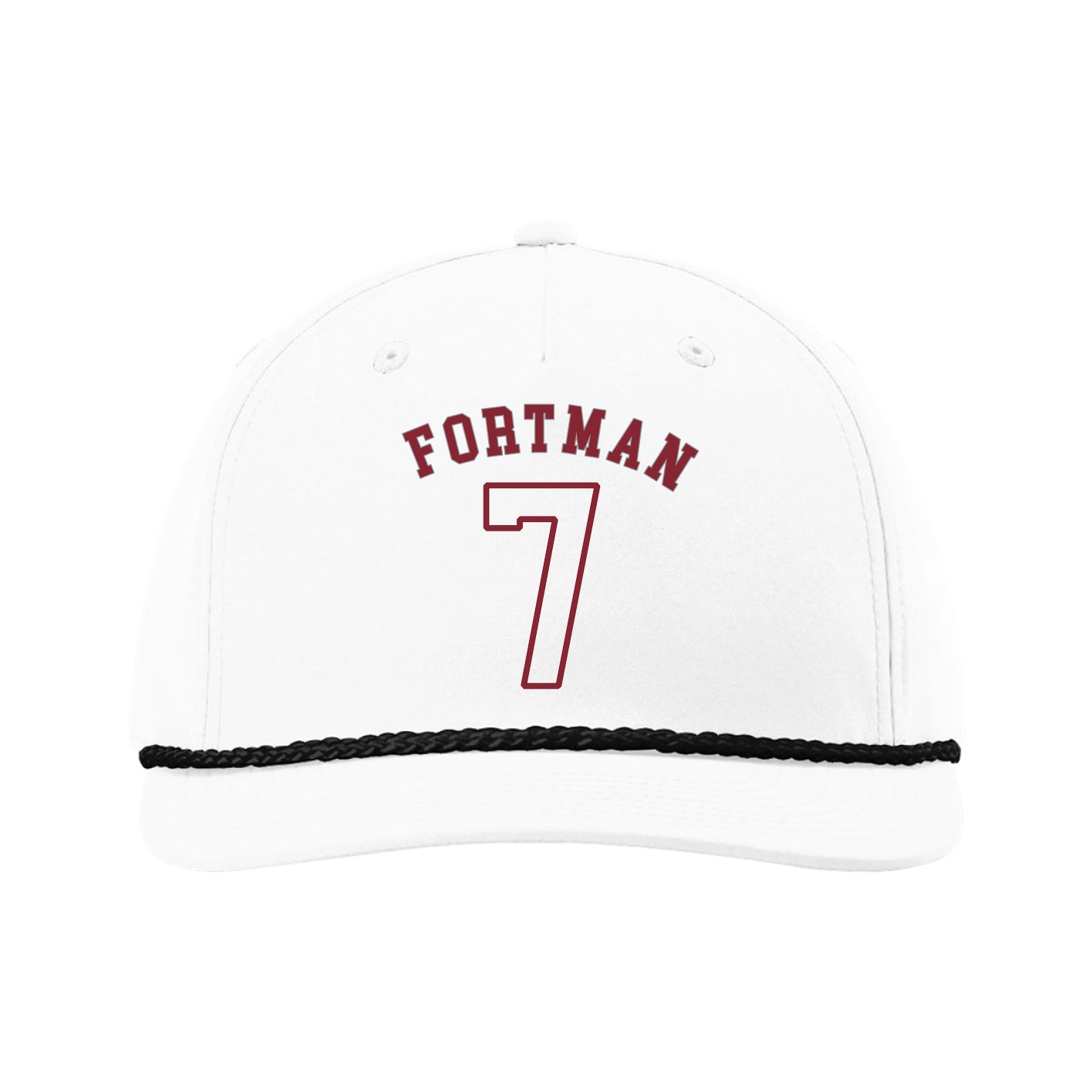 Five-Panel Classic Rope Cap — Shirsey Arch in White