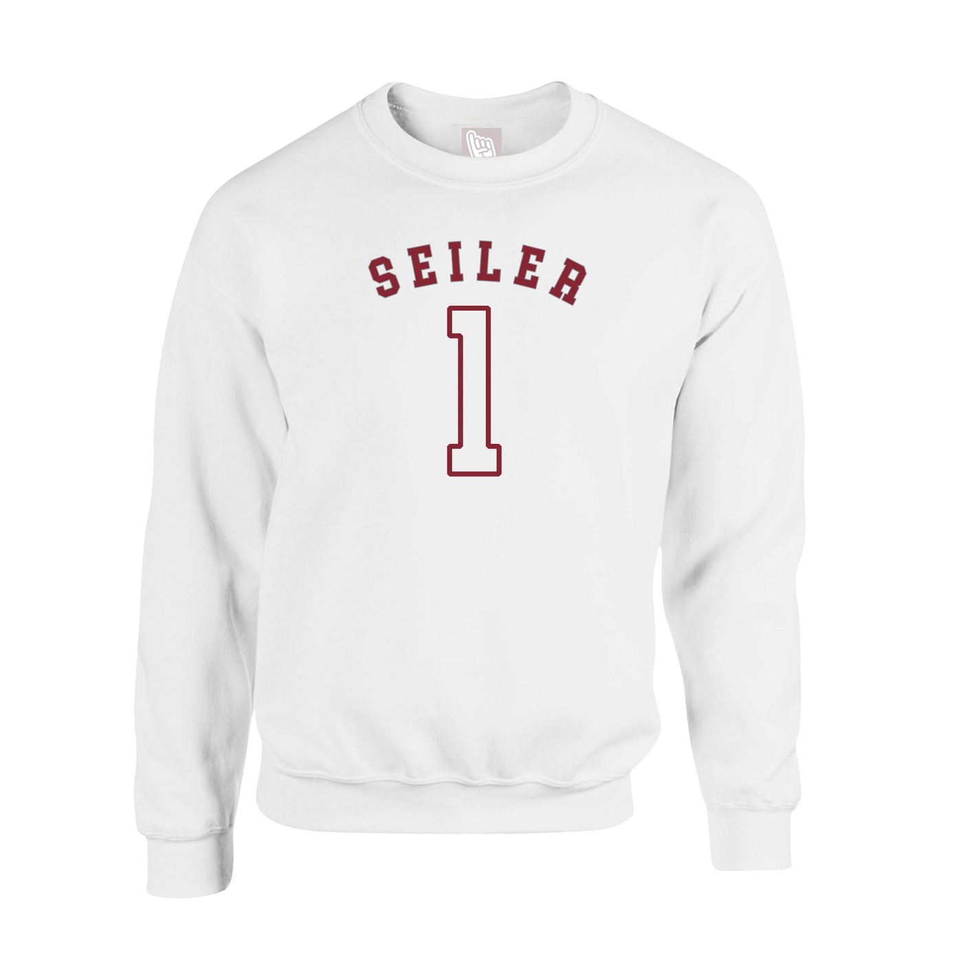 Fleece Crew — Shirsey Arch in White
