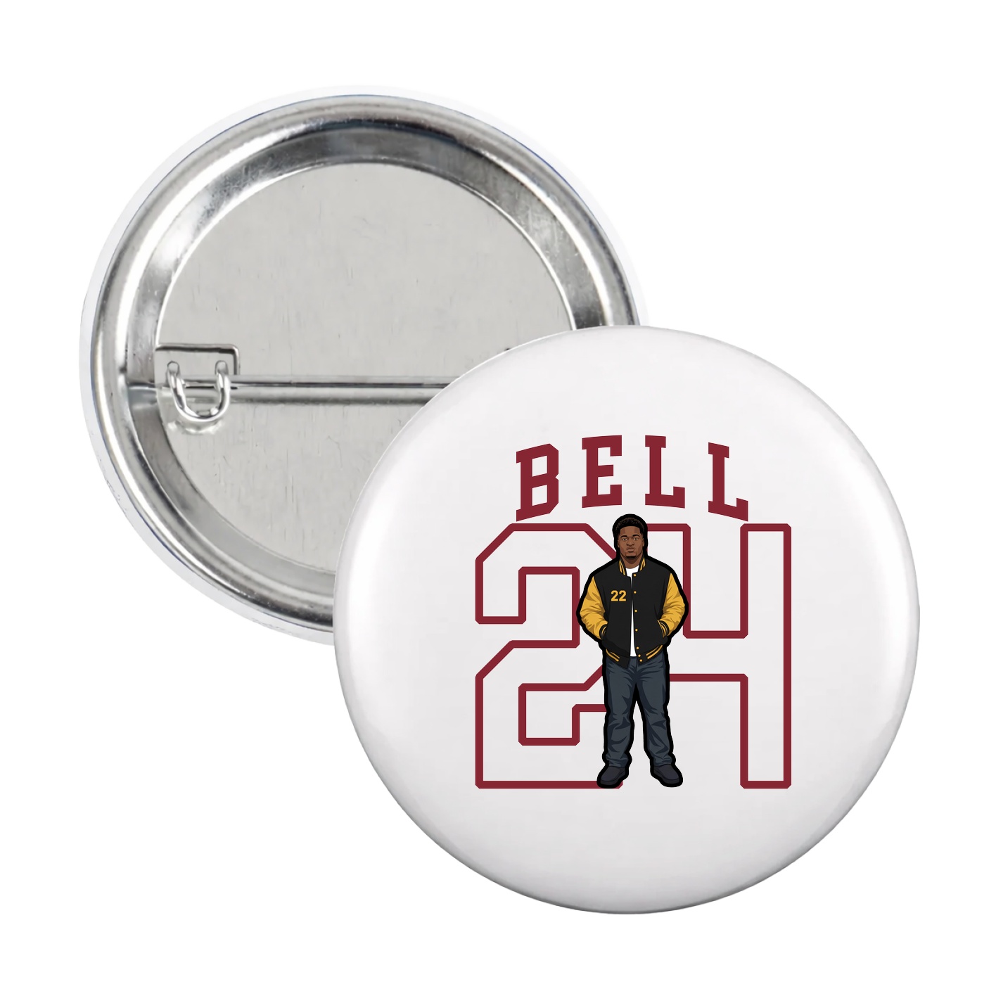 Game Day Button — Shirsey in White