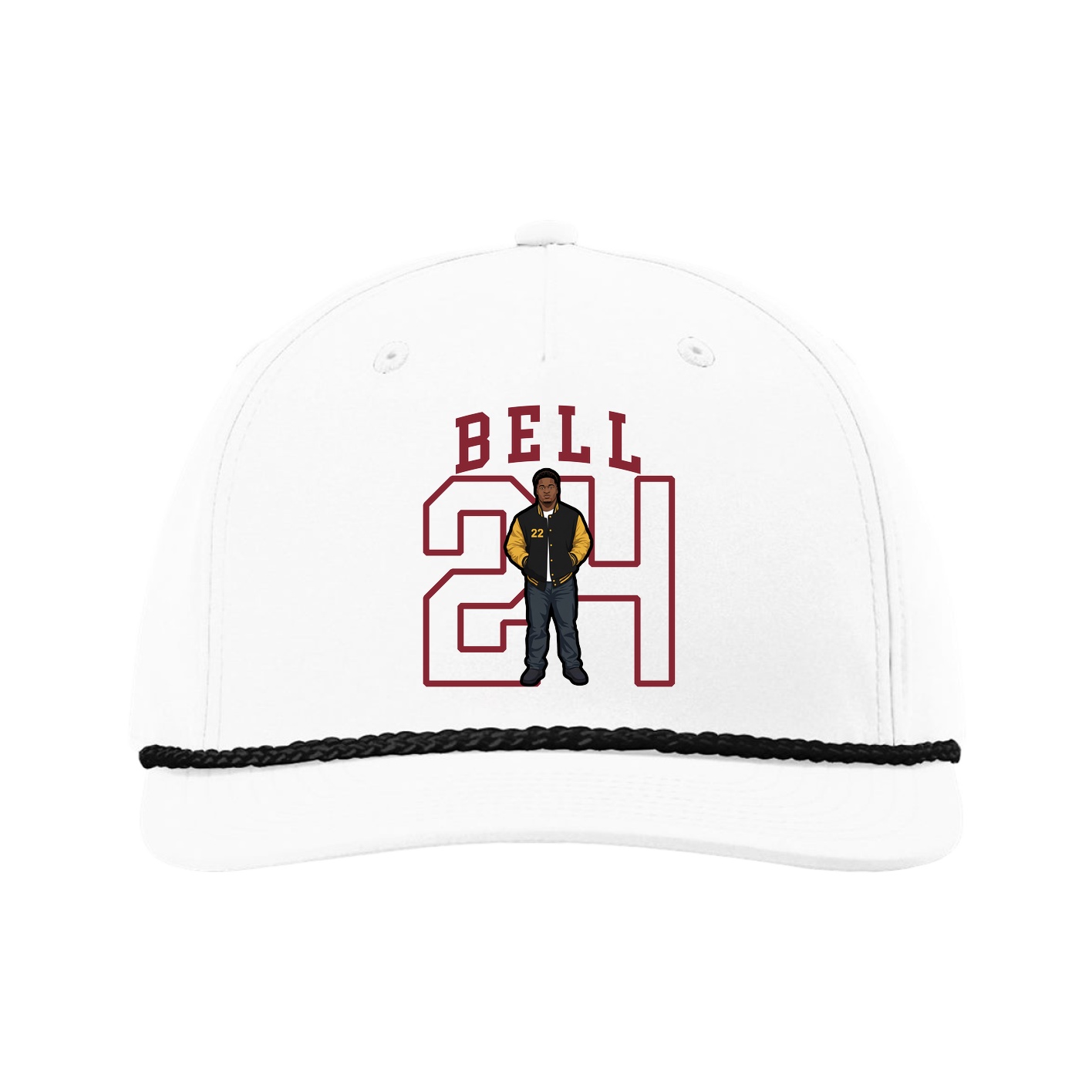 Five-Panel Classic Rope Cap — Shirsey in White