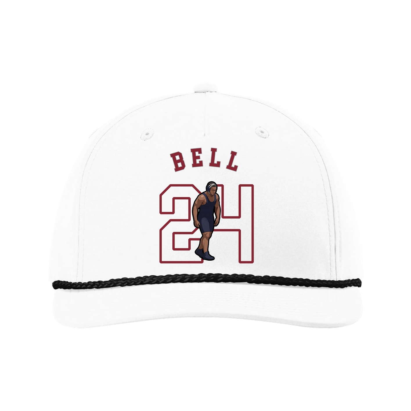 Five-Panel Classic Rope Cap — Shirsey Arch in White