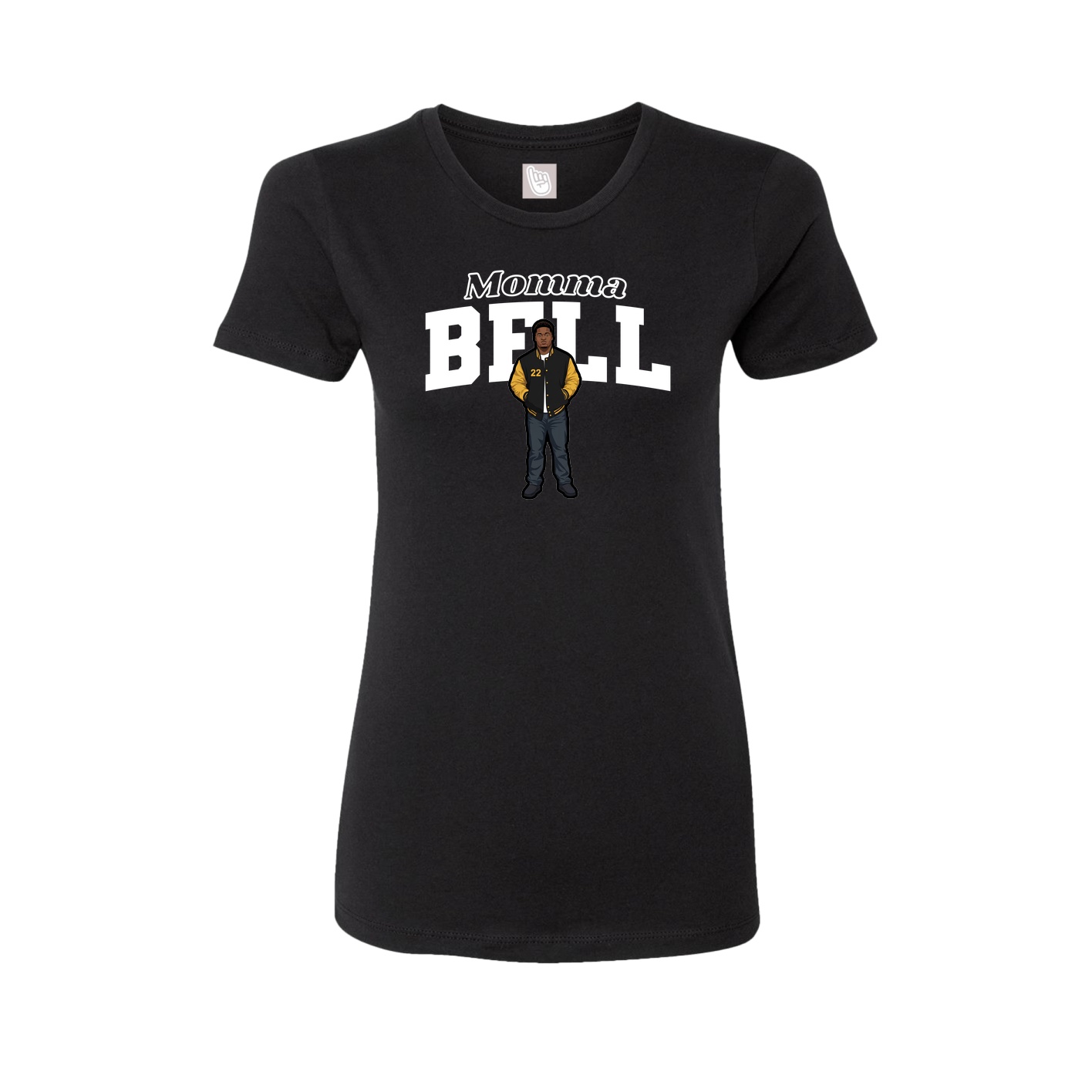 Womens Tee — Mothers Day Block in Black