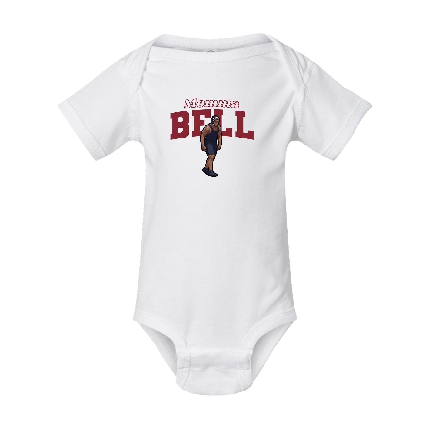 Baby Onesie — Mothers Day Block in White