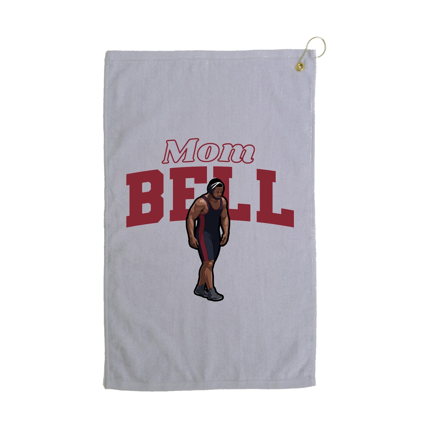 Golf Towel — Mothers Day Block in Grey