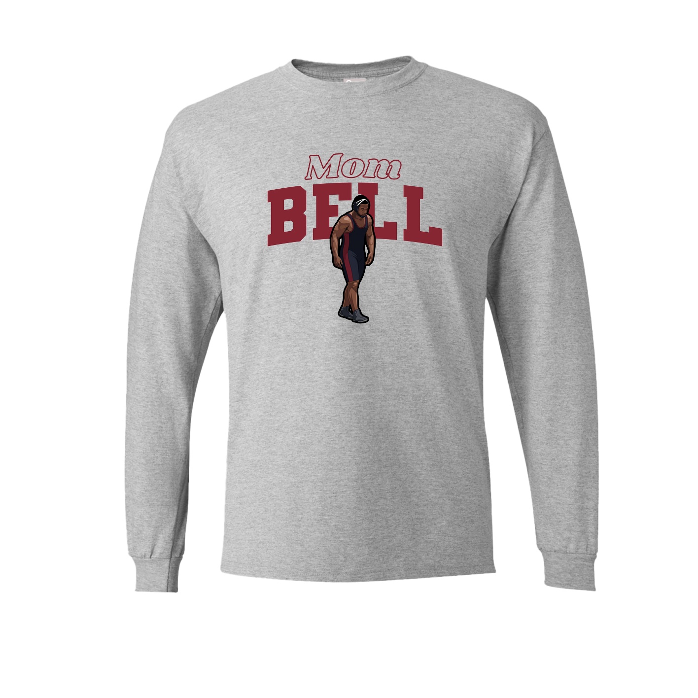 Long Sleeve Tee — Mothers Day Block in Grey