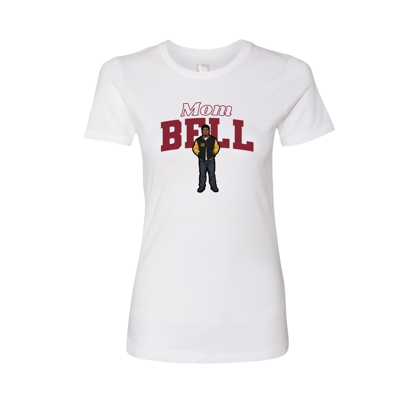 Womens Tee — Mothers Day Block in White