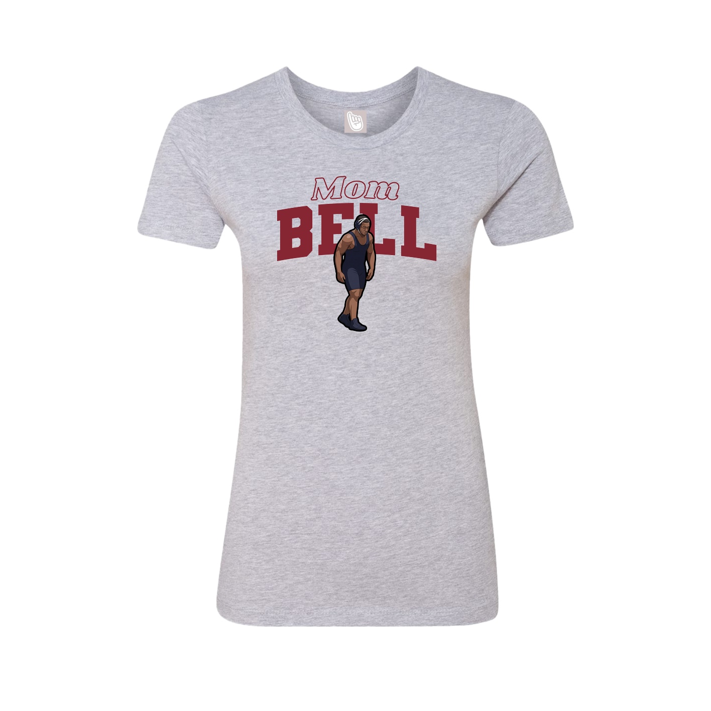 Womens Tee — Mothers Day Block in Grey