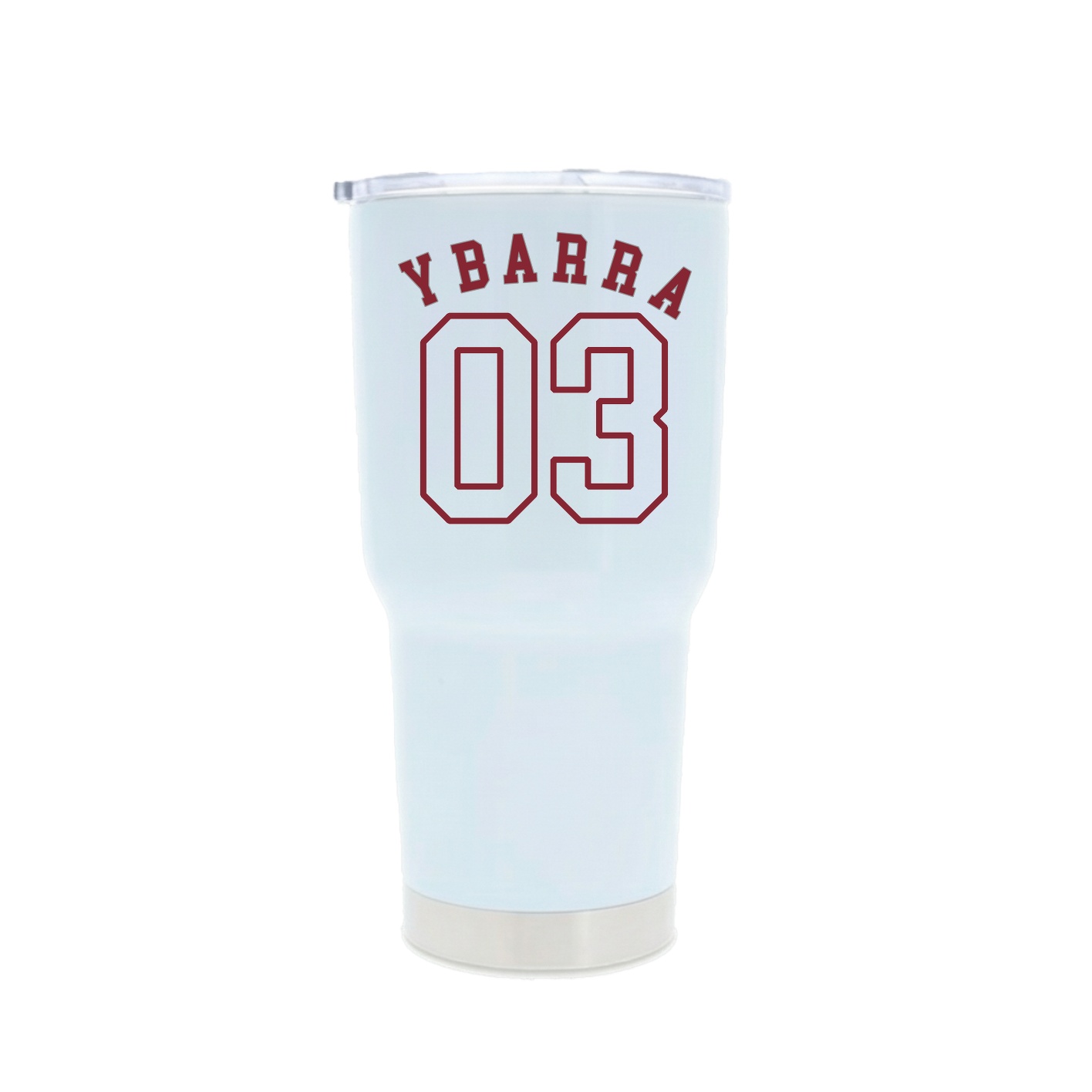 30oz Stainless Steel Tumbler — Shirsey Arch in White