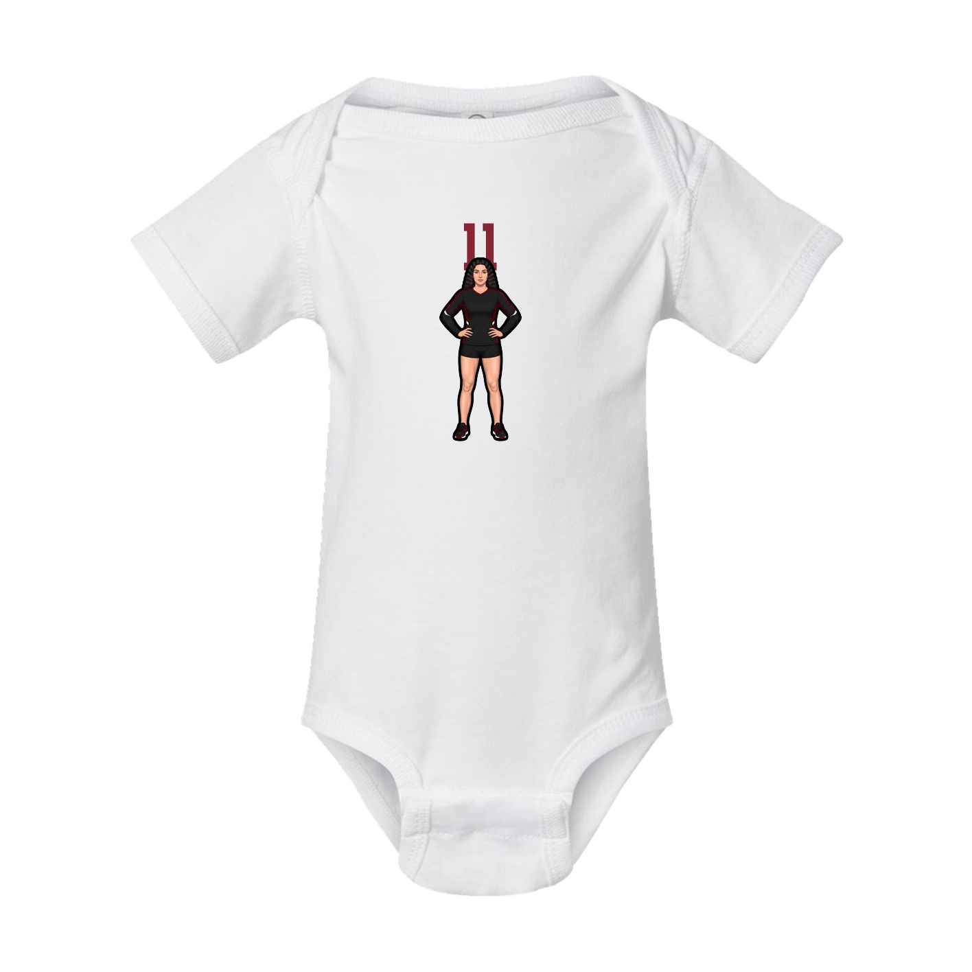 Baby Onesie — Number Top in White