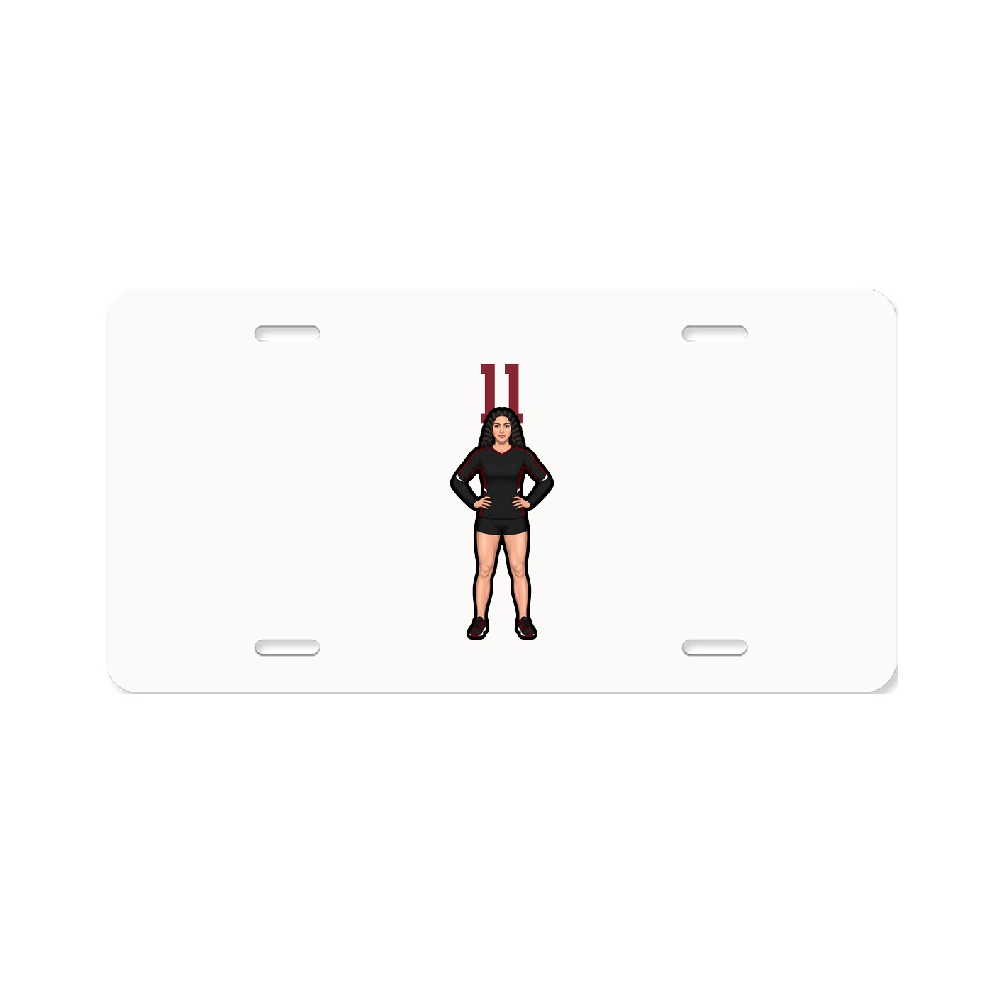 License Plate — Number Top in Classic