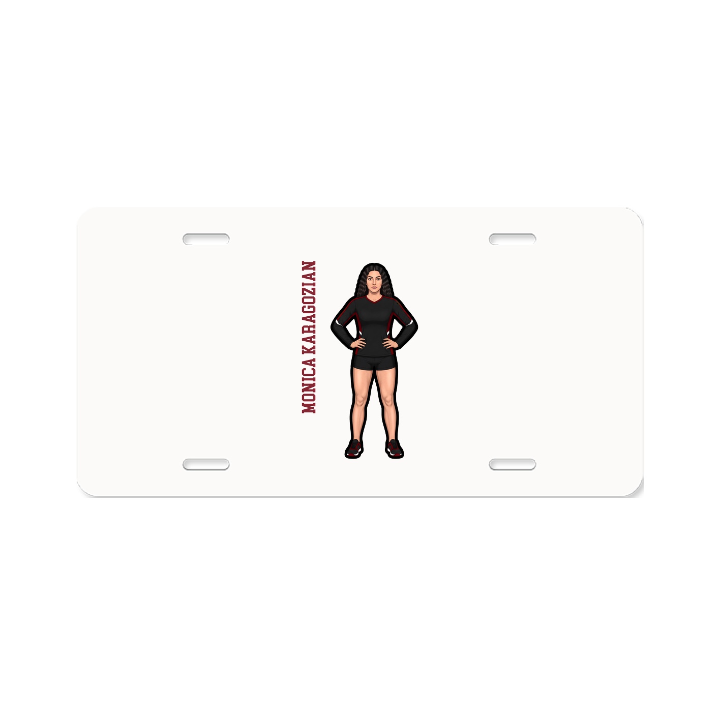 License Plate — Name Vertical in Classic