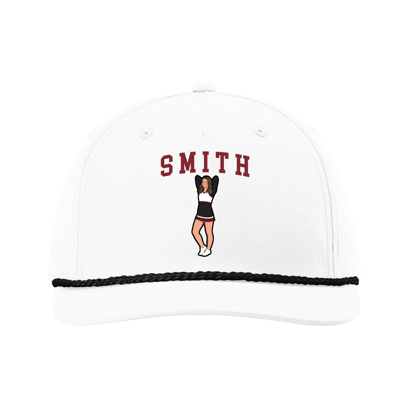 Five-Panel Classic Rope Cap — Shirsey in White