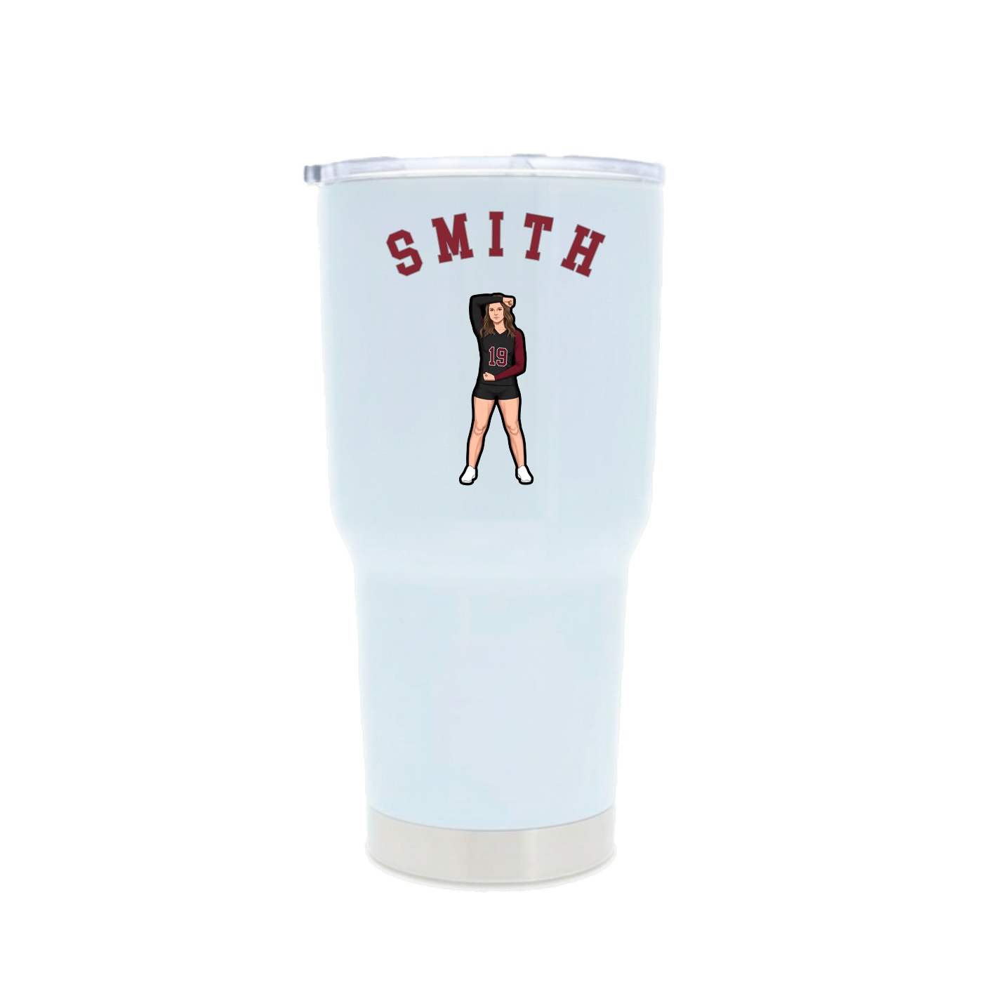30oz Stainless Steel Tumbler — Shirsey Arch in White